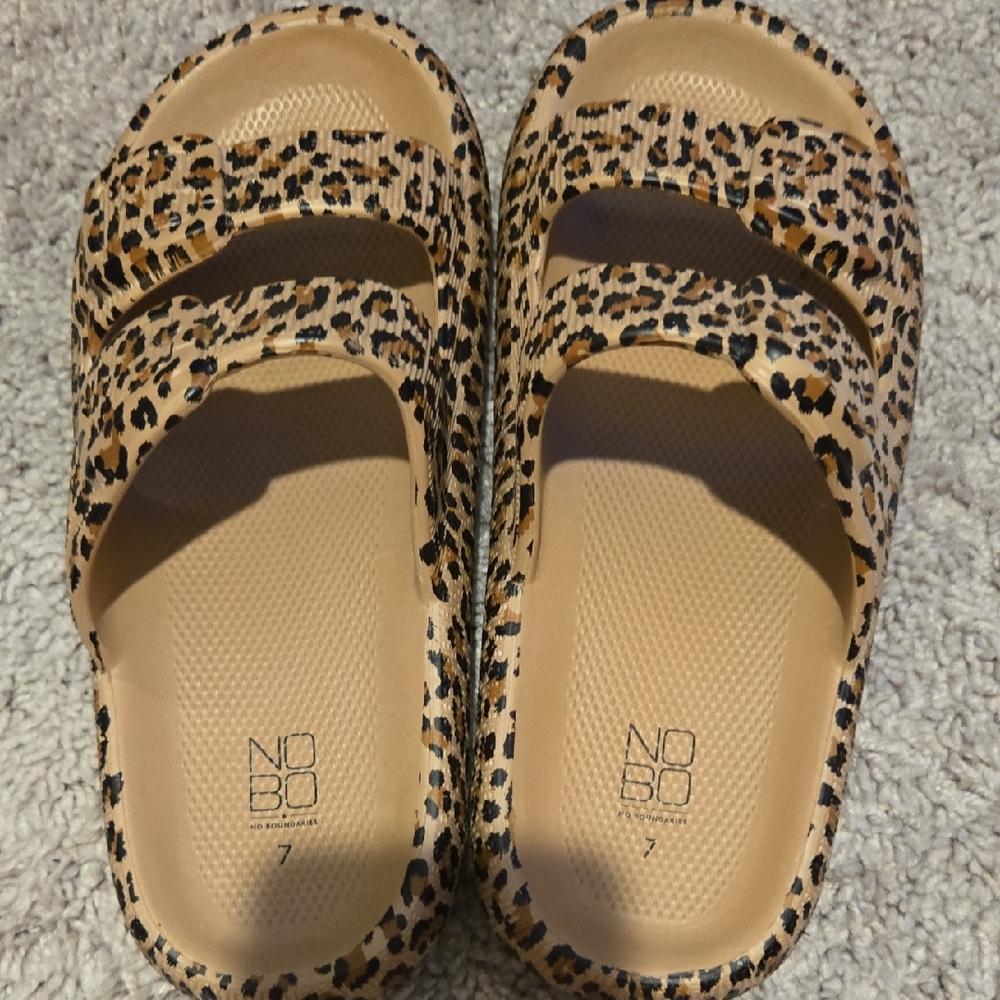 NOBO Animal Print Slide Sandals